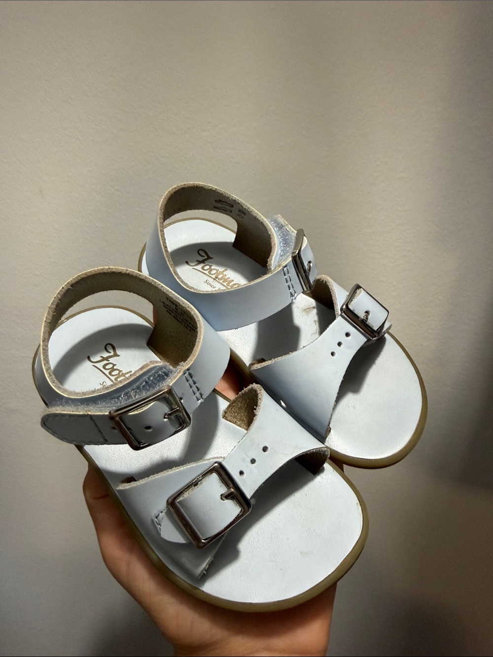 FootMates light blue Double-Buckle Kids Sandals with Ankle Strap